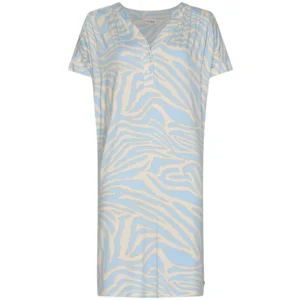 Pastunette nachthemd: Licht blauw, aangesneden mouw, lengte 95cm ( PAS.146 )