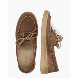 Posa Boat Loafer Bruin Heren Veterschoenen