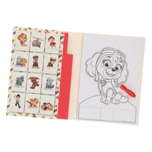 Prikblok - Paw Patrol - Roze - Priklap & prikpen - 1st.