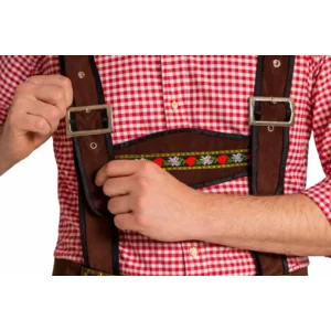 Lederhose - Johann - Bruin - Kort - Verstelbare bretels - S