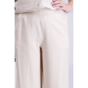 Signe Nature Zomer broek: Beige, elastiek in de lenden ( Signe.1388 )