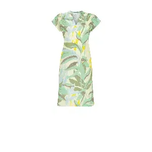Ringella nachthemd dames: korte mouw, groen, V-hals ( RIN.622 )