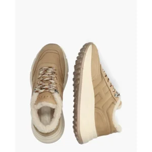 Hogan Hi-Fi Lichtbruin Damessneakers