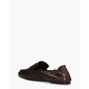 Guglielmo Rotta Satin Nappa Donkerbruin Damesloafers