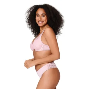 Lingadore Graphic Pink voorgevormde plunge bh in oudroze