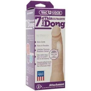 Doc Johnson Vac-U-Lock Ultraskyn Dunne Dildo 18 cm