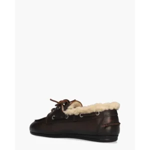 Posa Boat Loafer Brushed Fur Coffee