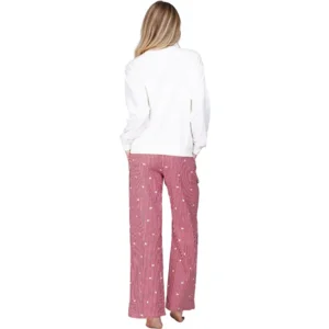 Pastunette Dames Pyjama: Rood, French Terry ( PAS.194 )