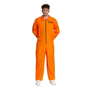 Kostuum - Gevangene - Oranje - Jumpsuit - M