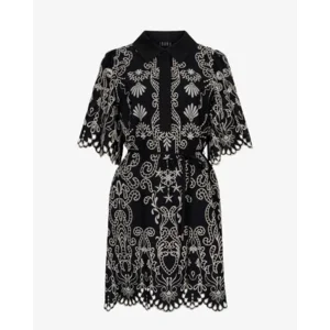Ibana Danya Zwart/Wit Dames Jurk