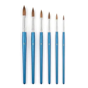 Penselen set - Rond - 2, 4, 6, 8, 10 & 12 - 6dlg.