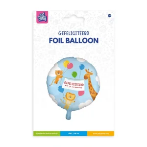 Folieballon - Gefeliciteerd met je verjaardag! - 46cm - Zonder vulling