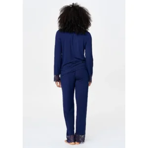 Lingadore Midnight Dreams damespyjama in donkerblauw