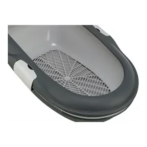 TRIXIE BERTO KATTENBAK OPEN MET SCHEIDINGSSYTEEM GRIJS/PASTELBLAUW/GRANIET 59X39X22 CM