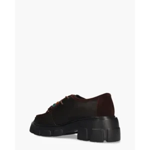 MIss Behave Amely Donkerbruin Dames Veterschoenen