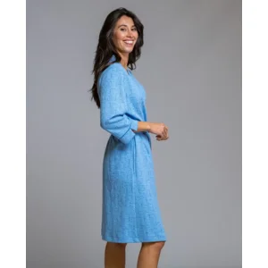 Egatex kamerjas met knopen: 3/4 mouw, Blauw ( EGA.525 )