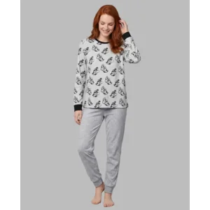 Egatex ( Senoretta ) Pyjama Dames: Mickey, Grijs, Velours ( EGA.545 )