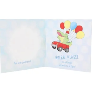 Kaart - Leeftijd & muziek - 2 jaar - Blauw - 004A
