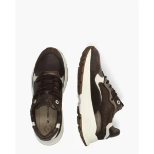 Xsensible Rainbow Donkerbruin/Wit Damessneakers