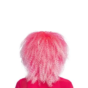 Pruik - Neon roze - Suikerspin