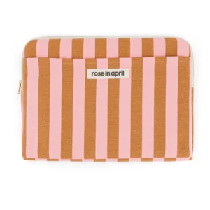 Rose in April Laptophoes 13&14" Roze Caramel Strepen