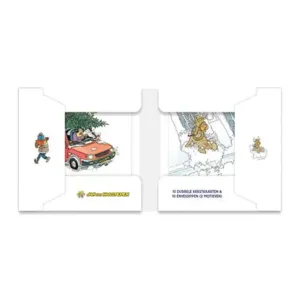 Kaarten - Kerst - Jan van Haasteren - Boom op auto & glijden van het dak - 10st.