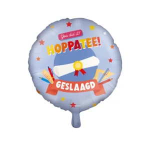 Folieballon - Geslaagd hoppatee! - 46cm