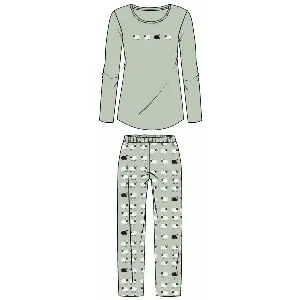 Ringella Dames pyjama: Jade Cream, Schaapjes, katoen ( RIN.632 )