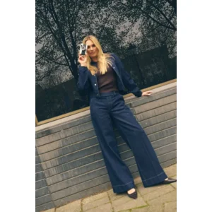 Para Mi Jeans Broek: Lizzy, Indigo Blue, Elastiek in de lenden ( PARA.423 )