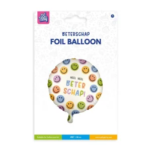 Folieballon - Heel veel beterschap - Smileys - 46cm
