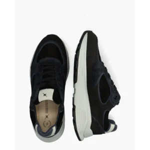 Xsensible Manhattan Zwart/Donkerblauw Herensneakers