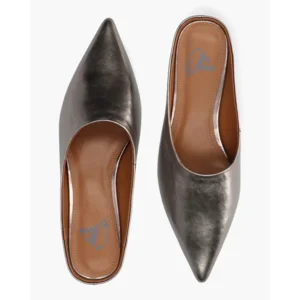 Miss Olivia Metallic Zilver Damesslippers