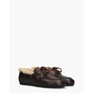 Posa Boat Loafer Brushed Fur Coffee