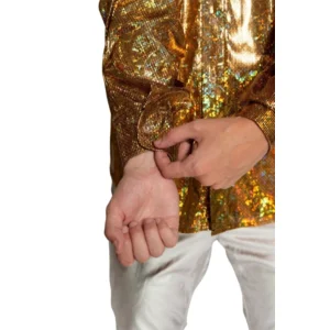 Shirt - Disco - Goud - Glanzend - XXL