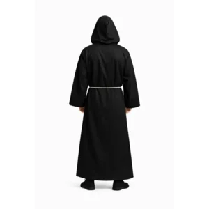 Kostuum - Monnik - Met capuchon, kruis & koord - Zwart - XL/XXL