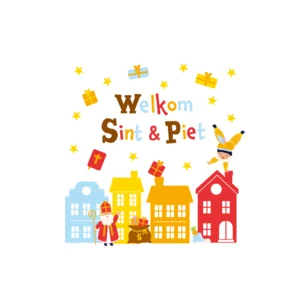 Raamstickers - Sinterklaas - Welkom Sint & Piet