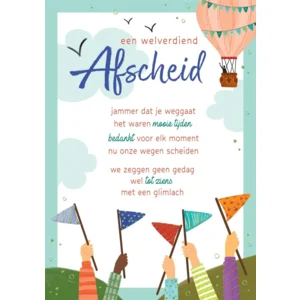 Kaart - Een welverdiend afscheid - Lifetime of love - 01-LV.GBE.0031