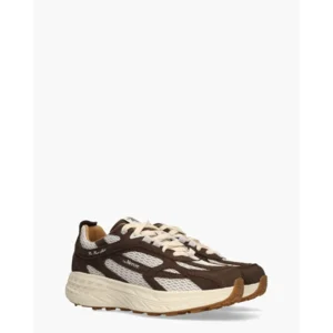 Mercer Amsterdam The Re-Run Max Nubuck Donkerbruin/Creme Damessneakers