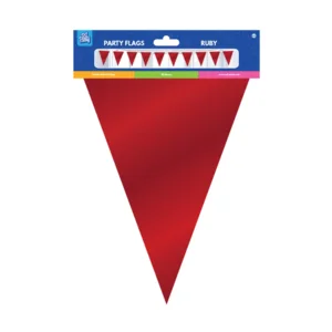 Vlaggenlijn - Robijn rood - Folie - 10m