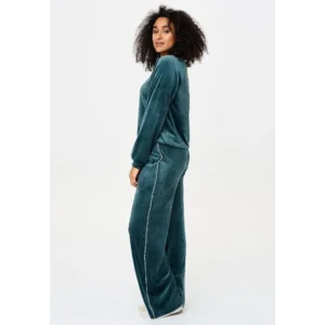 Lingadore Velvet Mood homewear in donkergroen