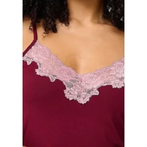 Lingadore Port Desire Nights slipdress in bordeaux