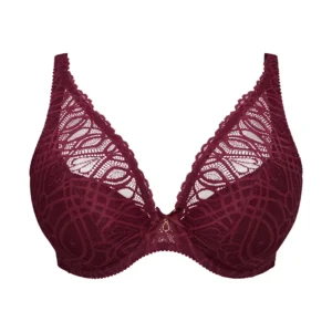 Prima Donna Salerno voorgevormde plunge bh in bordeaux