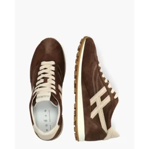 Hogan Athletic Donkerbruin/Beige Damessneakers