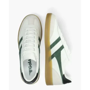 Gola Viper Leather Wit/Donkergroen Herensneakers