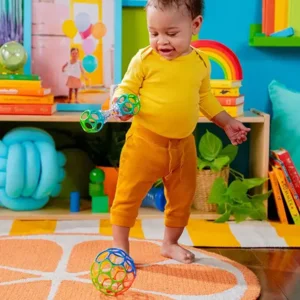 Grijpspeeltjes set - Oball - Babybal & rammelaar - Regenboog