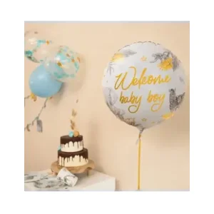 Folieballon - Welcome baby boy - Safari - 45cm - Zonder vulling