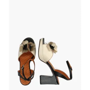 Chie Mihara Kaski48 Beige/Zwart Damessandalen
