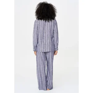 Lingadore Stripes pyjama in denim blauw