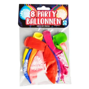 Ballonnen - Hier is het feestje! - 30cm - 8st.