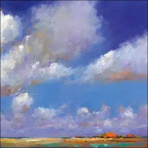 Kaartenmapje - 2 x 4 designs - Dinie Boogaart - Lucht en land - 12x12cm